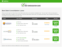 Tablet Screenshot of bestdebtconsolidationloans.com